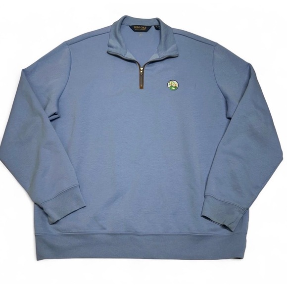 Polo Golf Ralph Lauren Other - Polo Golf Ralph Lauren Mens XL Blue Quarter Zip Pullover Repellent Sweatshirt